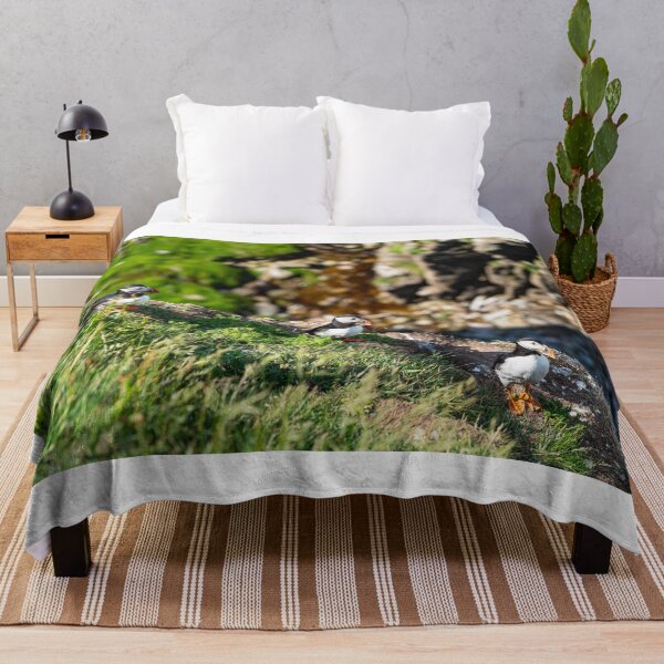 Item preview, Three Puffins On A Ledge designed and sold by ScotLandscapes.