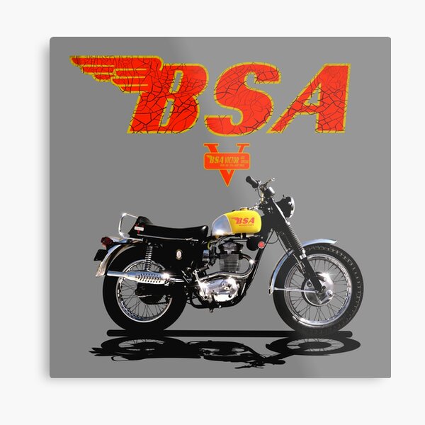 Vintage BSA Victor 441 Motorcycles Design by MotorManiac Metal Print
