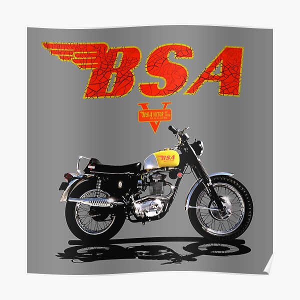 Vintage BSA Victor 441 Motorcycles Design by MotorManiac Poster