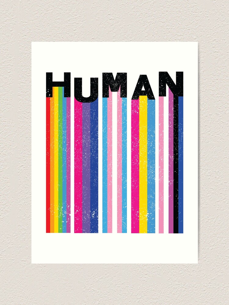 Human Lgbt Pride Flags Art Print For Sale By Geek Topia Redbubble