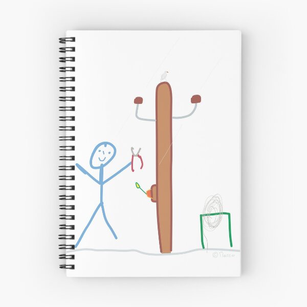 Item preview, Electrician Stickfigure  electricity cable installation Work job  designed and sold by KlareLinie.