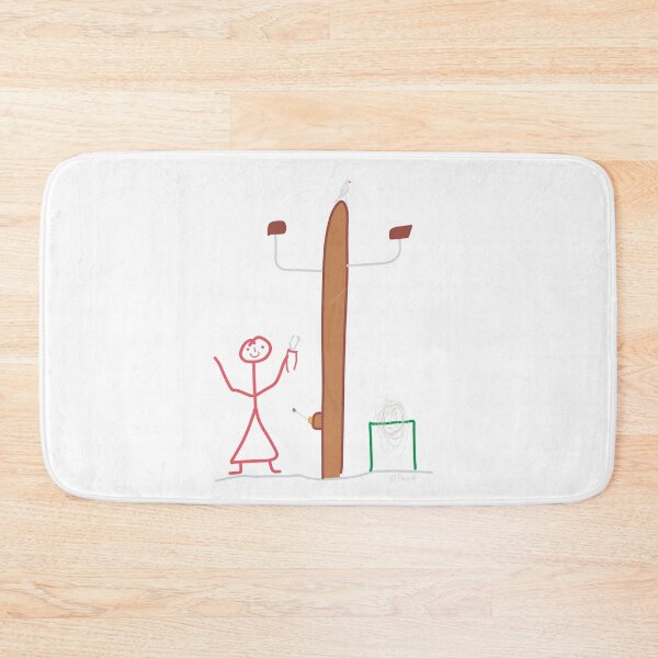 Item preview, Electrician Stickfigure  electricity cable installation Work job girl woman equally  designed and sold by KlareLinie.