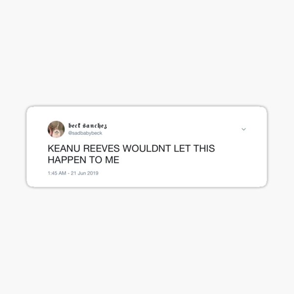 Keanu Reeves (mode de jour) Sticker
