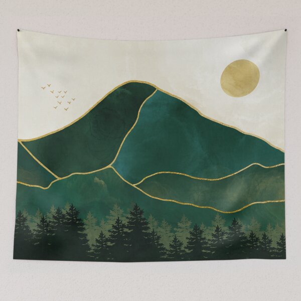 Item preview, Mount Hood // Picture of a Emerald Abstract Dream and the Oregon Mountain Wilderness designed and sold by 88mountainscape.