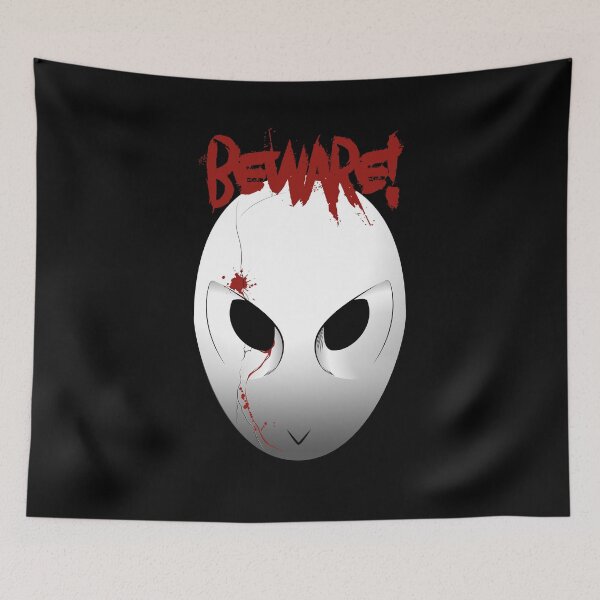 Item preview, BEWARE COURT OF THE OWL MASK, sinister, shadow, evil, devil, white, secret brotherhood talon society night city crime gang designed and sold by frikybomb.