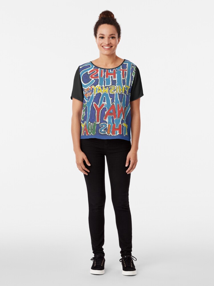 Alternate view of This Way - Brianna Keeper Painting Chiffon Top