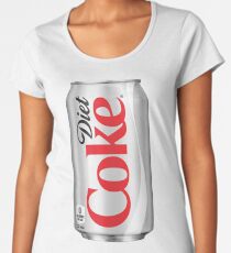Camiseta premium de cuello ancho Coca dietética