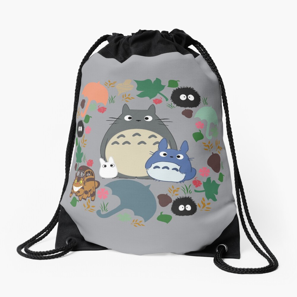 Mein Nachbar Totoro Kranz - Anime, Catbus, Ruß Sprite, Blau Totoro, Weiß Totoro, Senf, Ocker, Regenschirm, Manga, Hayao Miyazaki, Studio Ghibl Turnbeutel