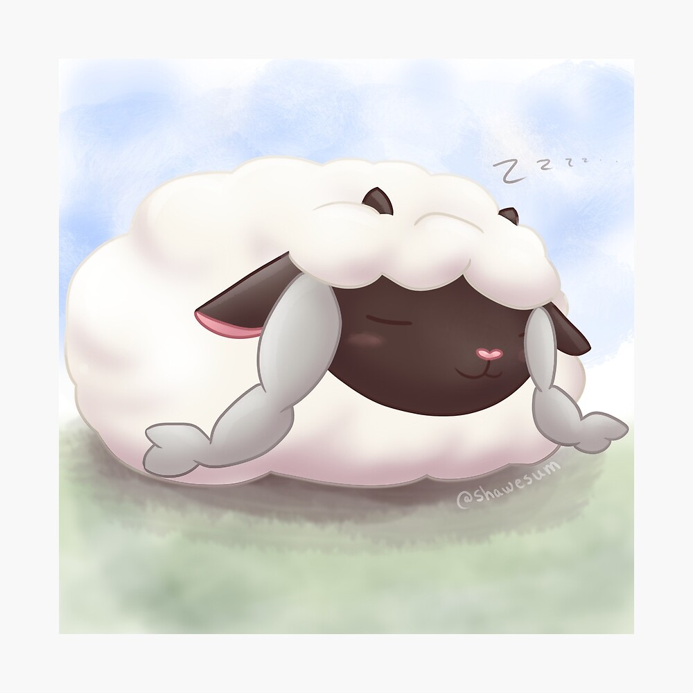 Sleeping Wooloo Poster By Risharight Redbubble