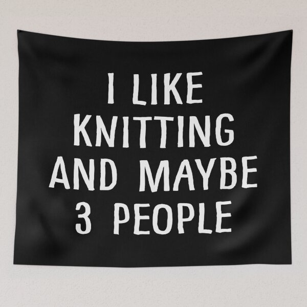 Item preview, I Like Knitting And Maybe 3 People designed and sold by teesaurus.