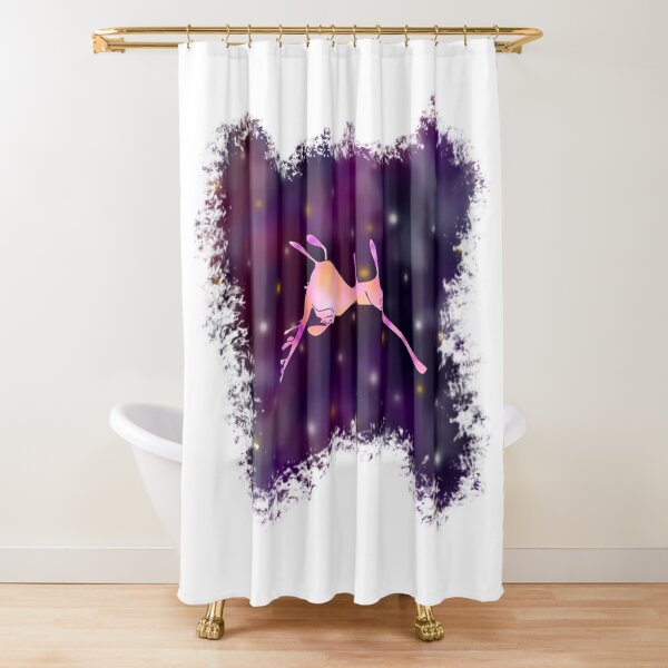Weedy Star Swimmer Shower Curtain