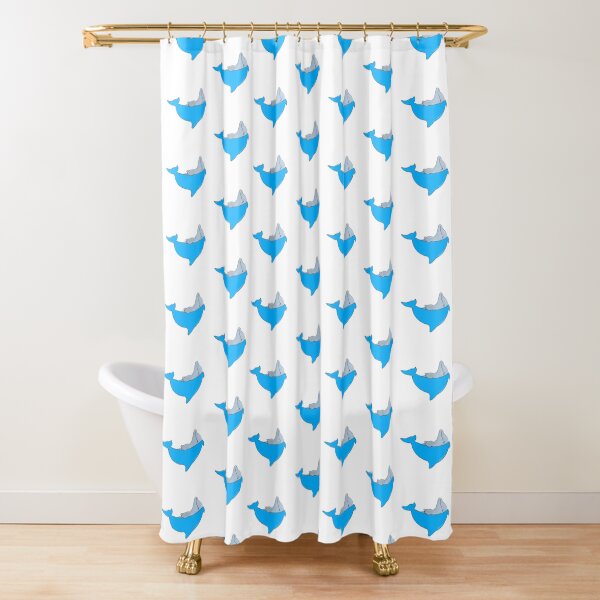 Baby Dolphin with Blue Blanket Shower Curtain