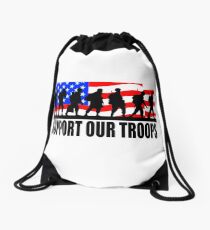 SUPPORT OUR TROOPS Drawstring Bag