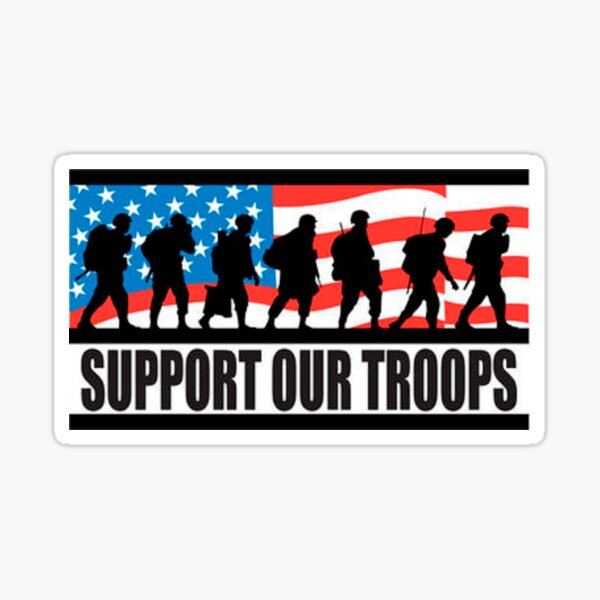 Lot of 10 Support Our Troops Defenders of Our Freedom 5" Window Decal Cling 