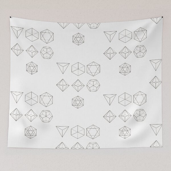 Item preview, Polyhedral Dice Diagram (Dark) designed and sold by AvengedCrow.