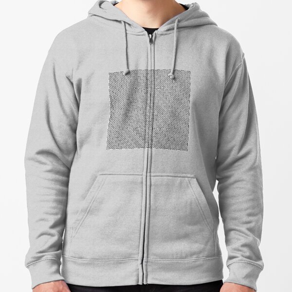 #Op #art - art movement, short for optical art, is a style of visual art that uses optical illusions #OpArt #OpticalArt Zipped Hoodie