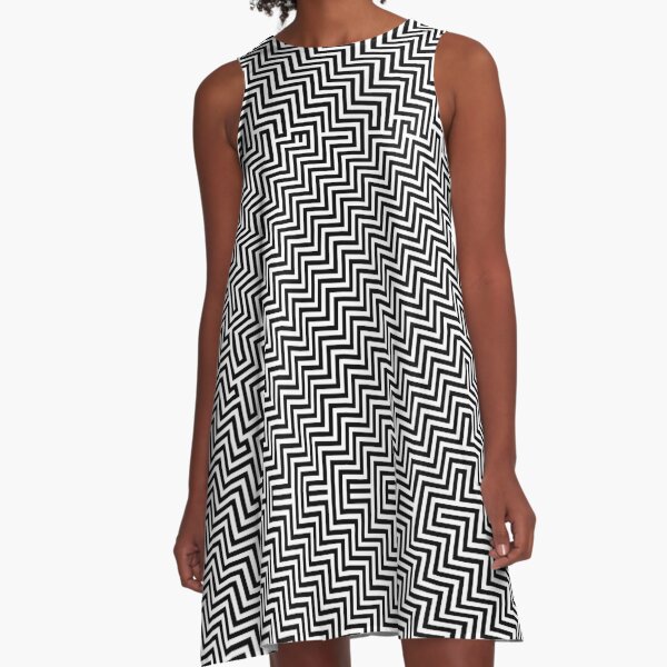 #Op #art - art movement, short for optical art, is a style of visual art that uses optical illusions #OpArt #OpticalArt A-Line Dress