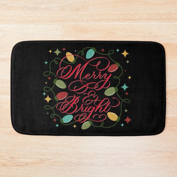 Item preview, Merry and Bright Christmas Lights for Dark Background designed and sold by Gsallicat.