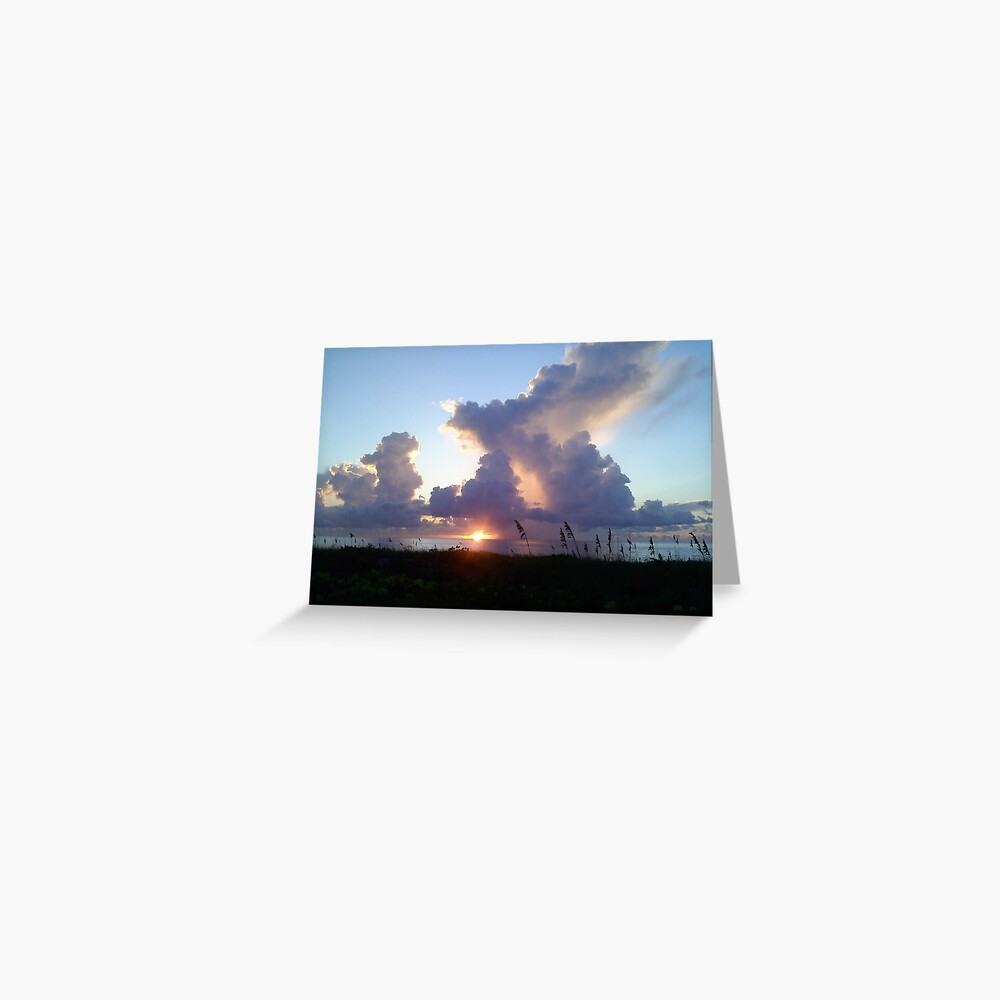 Sunrise & Clouds Dance At The Beach Greeting Card