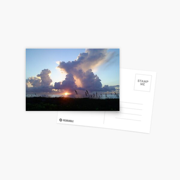 Sunrise & Clouds Dance At The Beach Postcard