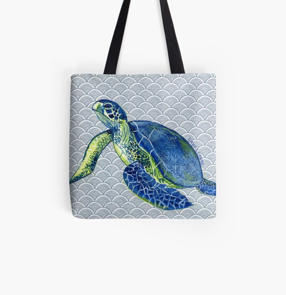 Turtle Dude All Over Print Tote Bag