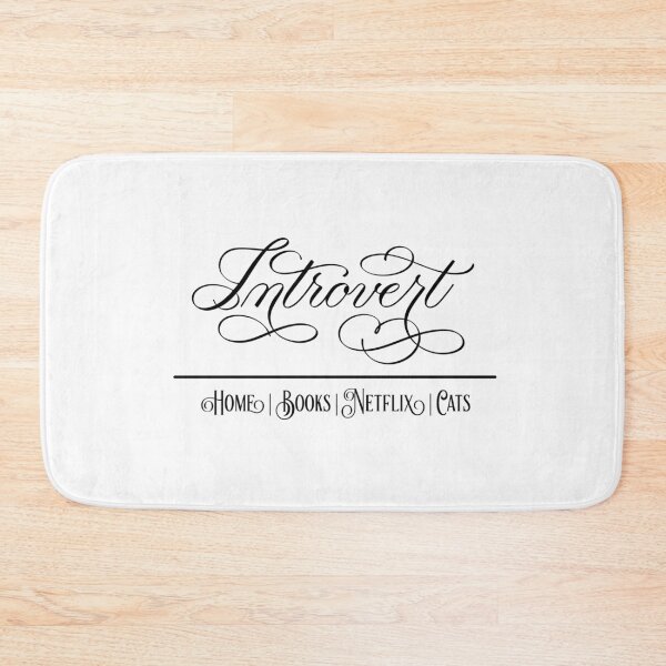 Item preview, Introvert: Home, Books, Netflix, Cats 1 White Background designed and sold by Gsallicat.
