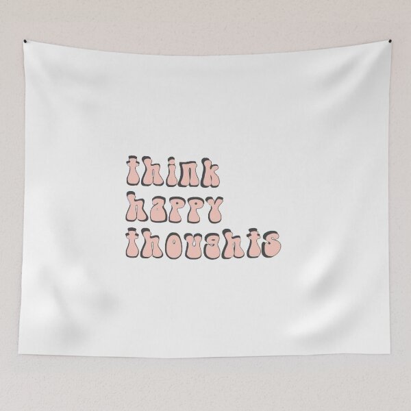 Item preview, think happy thoughts pink and grey  designed and sold by Kate Boone.