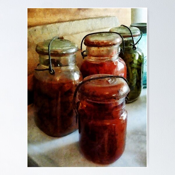 Item preview, Tomatoes and String Beans in Canning Jars designed and sold by Susan Savad.