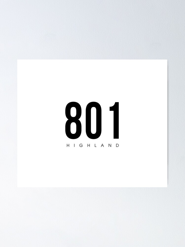 "Highland, UT 801 Area Code" Poster by CartoCreative Redbubble