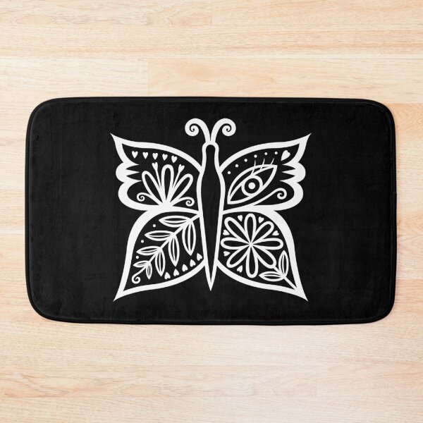 Item preview, Awesome Abstract Butterfly Design (inverted/negative B/W) designed and sold by wariana.