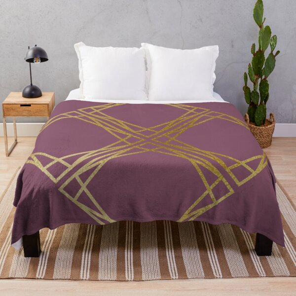 Item preview, Royal Radiance: Low Poly Purple and Gold Geometric Pattern designed and sold by Mrsmauve.