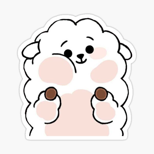 bts bt21 rj rk jin seokjin Pegatina