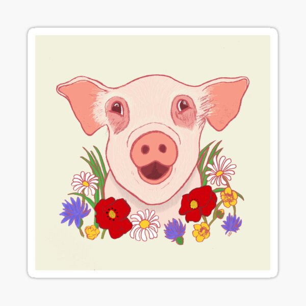 Spring Piggy Sticker