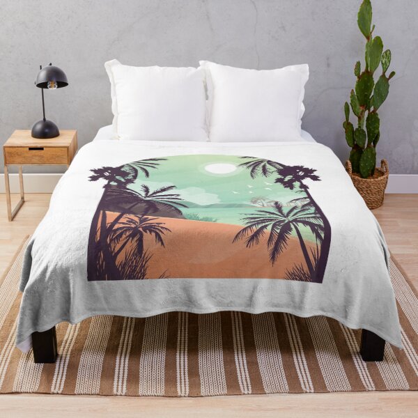 Item preview, Beach with palm trees designed and sold by Retrolendo.