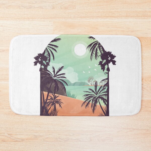 Item preview, Beach with palm trees designed and sold by Retrolendo.