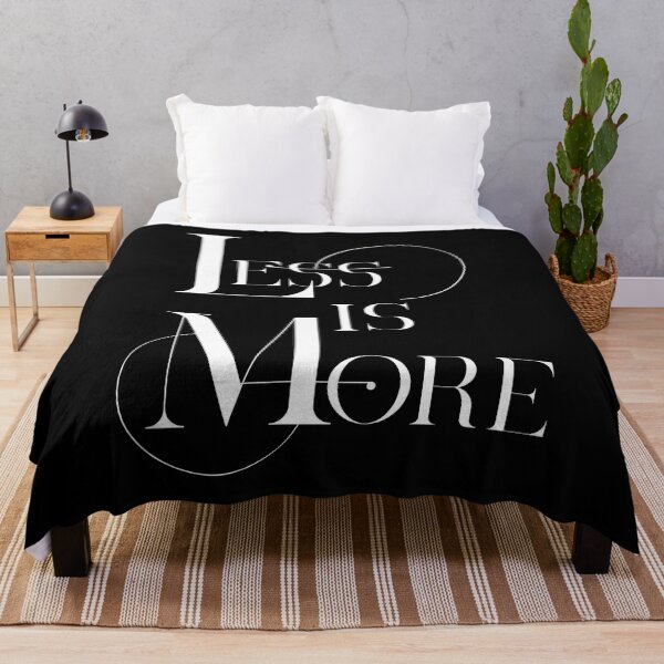 Item preview, Less Is More Black And White Minimalism Typography designed and sold by artsandsoul.