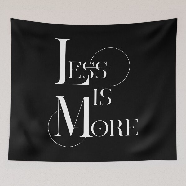 Item preview, Less Is More Black And White Minimalism Typography designed and sold by artsandsoul.
