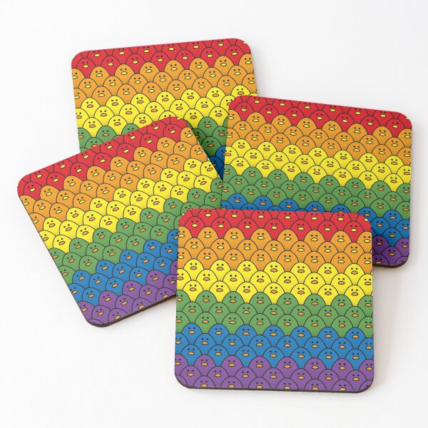 Item preview, Rainbow Coloured Chicks in Horizontal Treble Rows designed and sold by CleverPencil.
