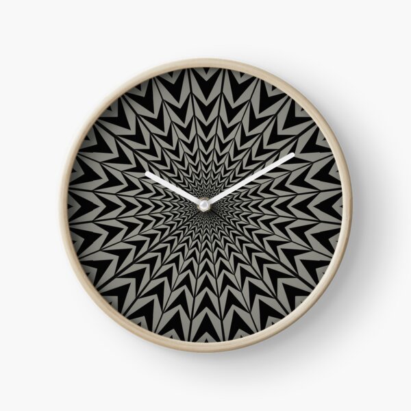 #Design, #abstract, #pattern, #illustration, psychedelic, vortex, modern, art, decoration Clock