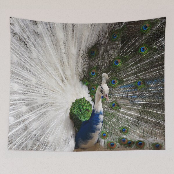 Item preview, White Blue Peacock designed and sold by Erika Kaisersot.