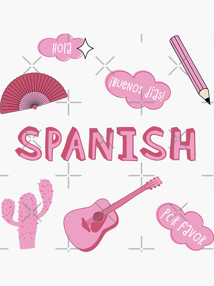 pink-spanish-language-school-subject-sticker-pack-sticker-for-sale-by