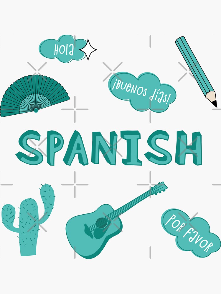 teal-spanish-language-school-subject-sticker-pack-sticker-by-the