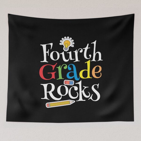 Item preview, 4th Grade Teacher Student Trendy Back To School Gift - Fourth Grade Rocks designed and sold by PremiumDesignz.
