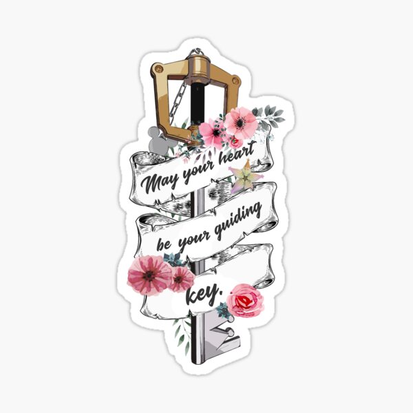 Kingdom Hearts May Your Heart Be Your Guiding Key 2 Sticker For Sale By Dajanadesign Redbubble