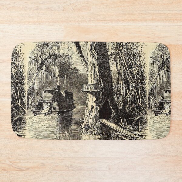 Item preview, Mangroves and steam boats on the Bayou designed and sold by Vintage Designs +.