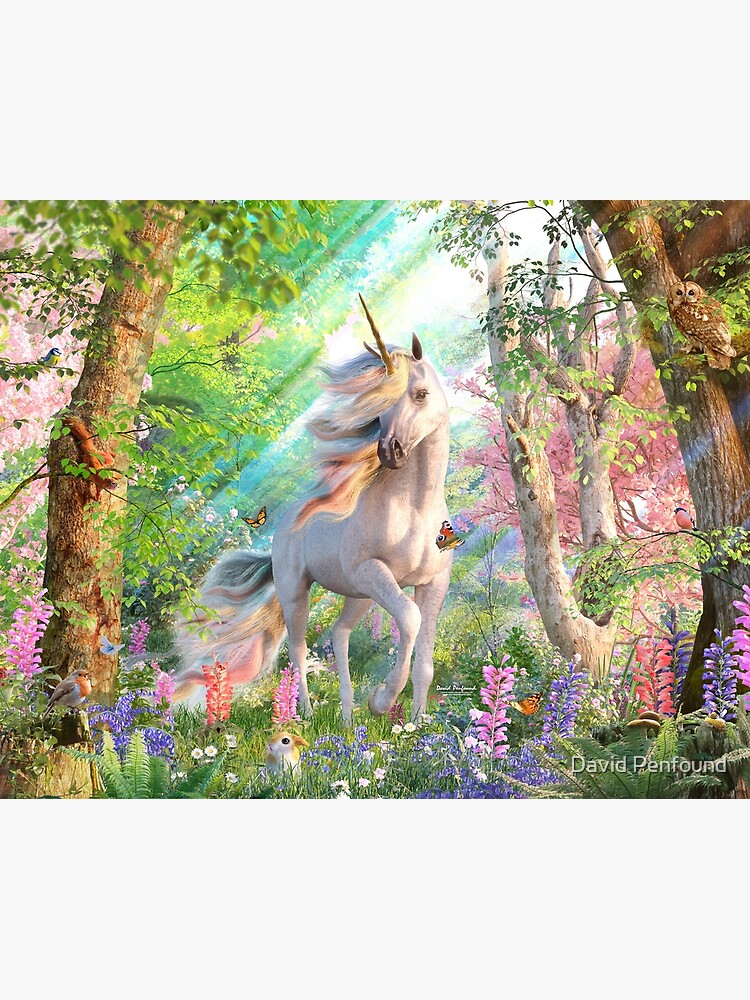 Discover Unicorn Enchanted Forest Premium Matte Vertical Poster