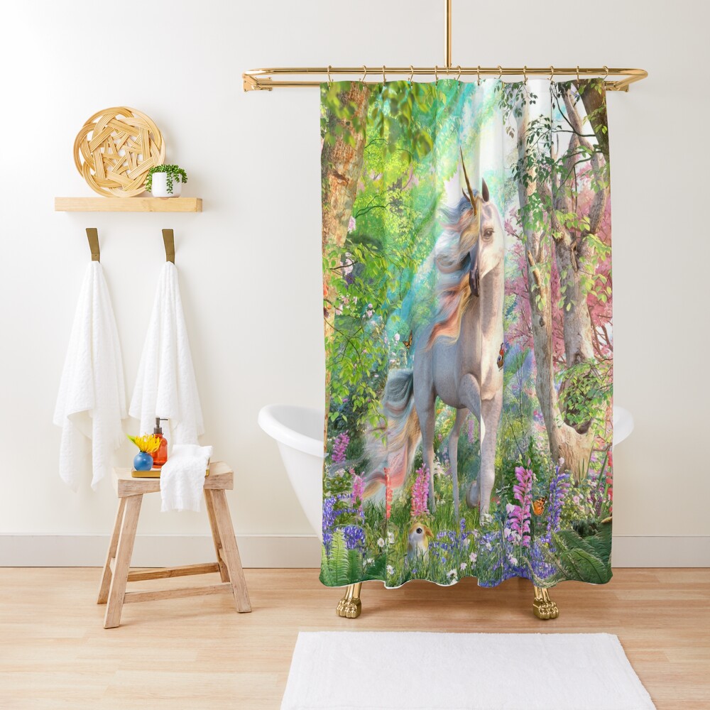 Disover Unicorn Enchanted Forest | Shower Curtain