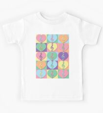 Treble Clefs and Hearts Kids Tee