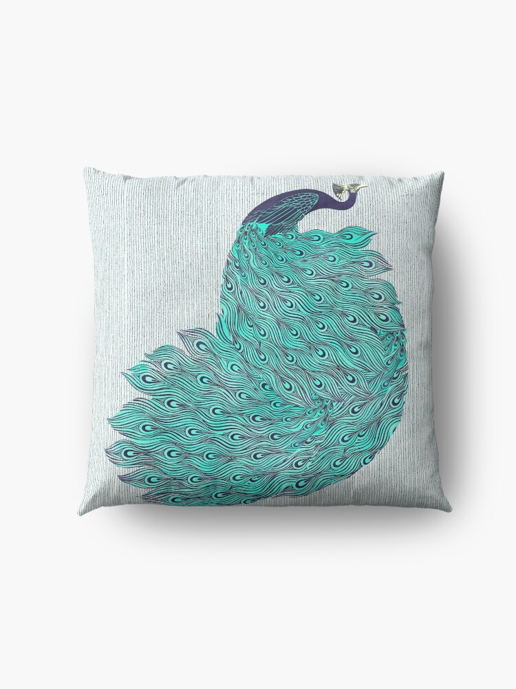 Alternate view of A very, very peacock Floor Pillow