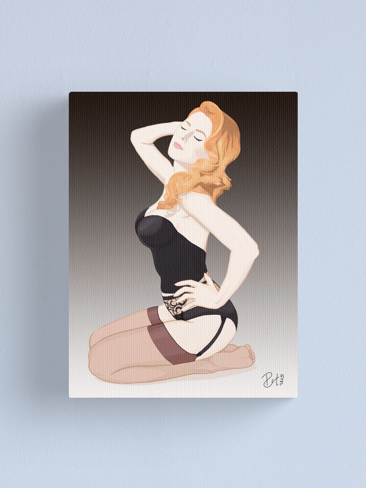 Vintage Pin up Girl - Sexy Lingerie Canvas Print for Sale by georgatos